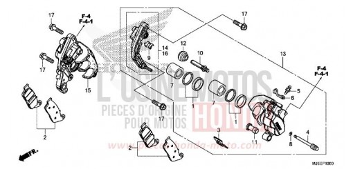 VORDERRAD-BREMSSATTEL (1) CB650FE de 2014
